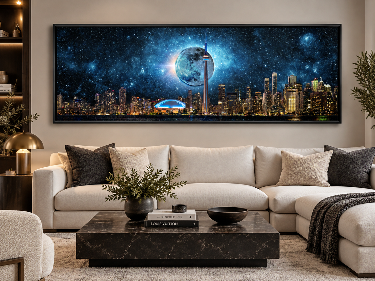 Toronto Skyline Moon – cityscape wall art, additional artwork view 5