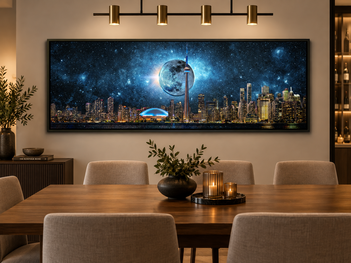 Toronto Skyline Moon – cityscape wall art, additional artwork view 7