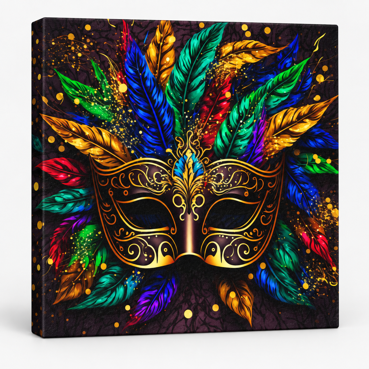 Venetian Masquerade Mask – abstract wall art, artwork view