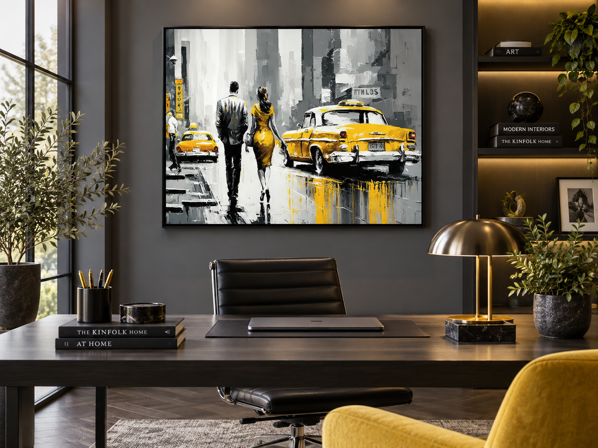 Vintage New York Scene – cityscape wall art, additional artwork view 5
