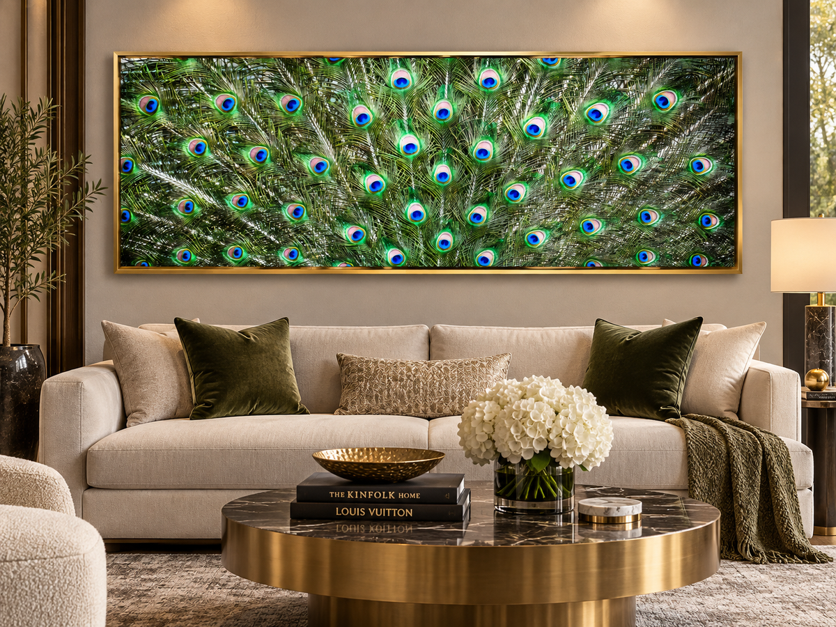 Peacock Feathers – decorative wall art, additional artwork view 4