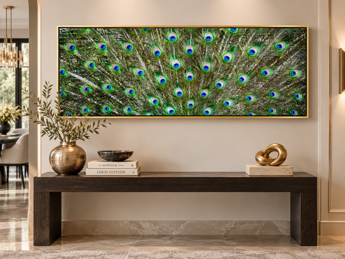 Peacock Feathers – decorative wall art, additional artwork view 5