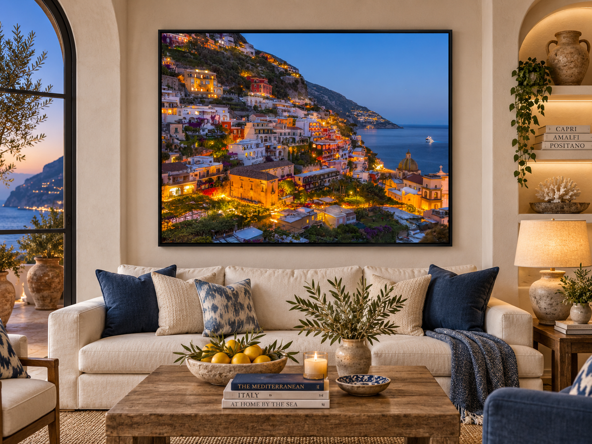 Vibrant Amalfi Coast – coastal wall art, additional artwork view 7