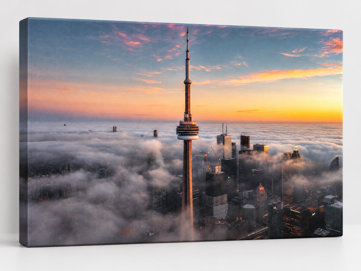 "Like a Sword" — Toronto CN Tower Canvas by Steve Zhang – cityscape wall art, additional artwork view 10