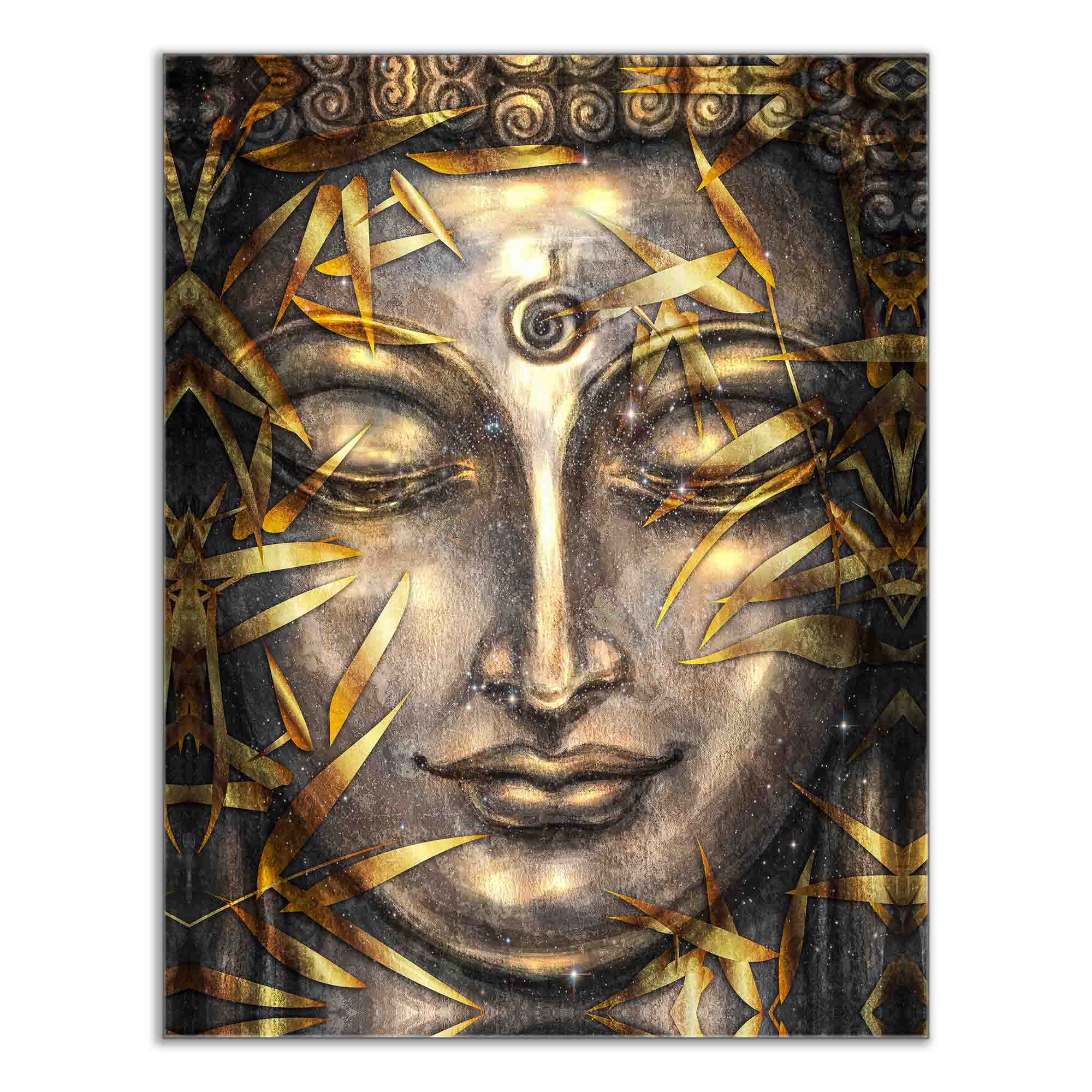 Wall Art -Canvas Pint Gold Buddha- Artwork