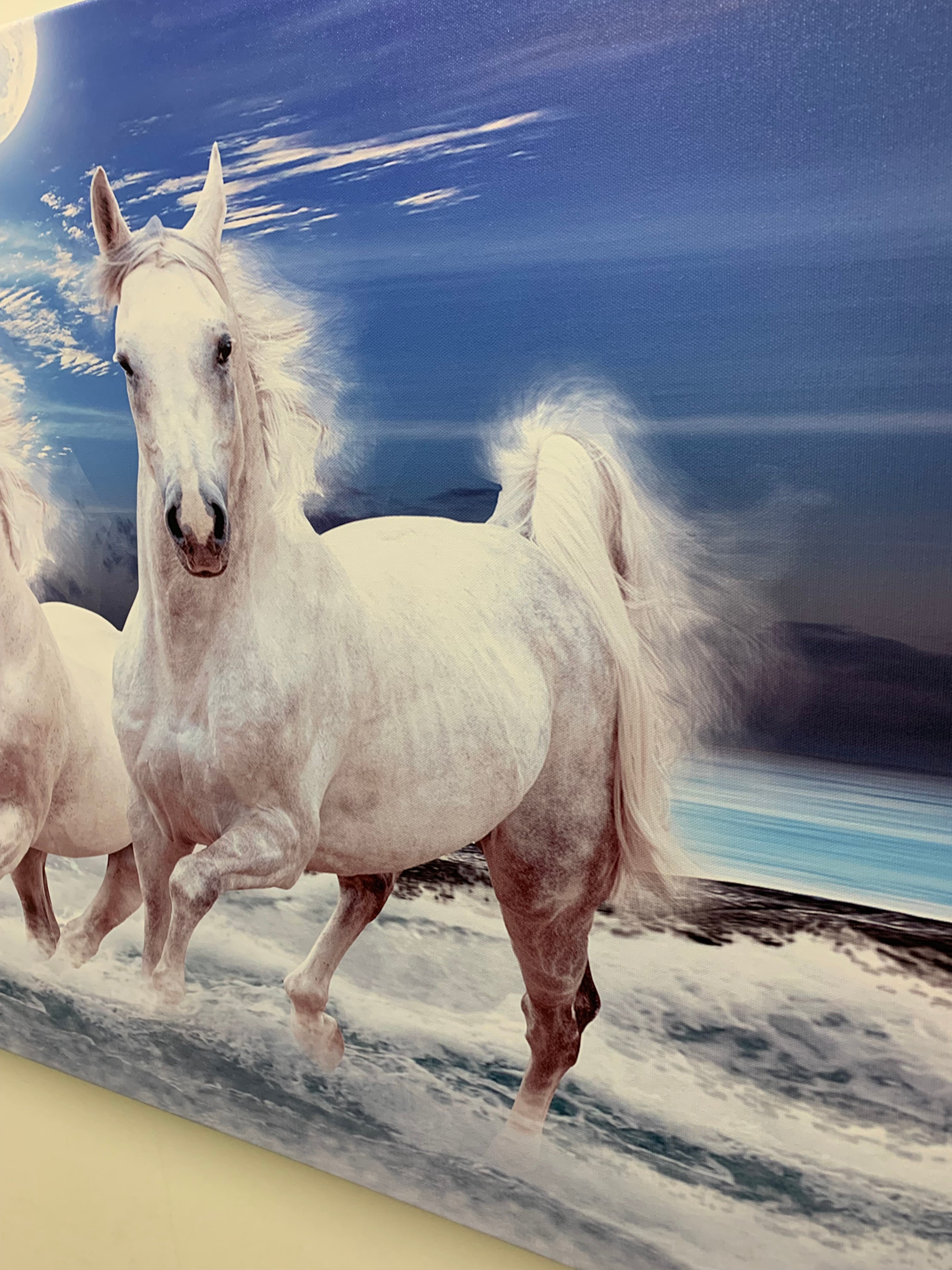 The 7 horses of good luck- Animal Print Canvas- Wall art