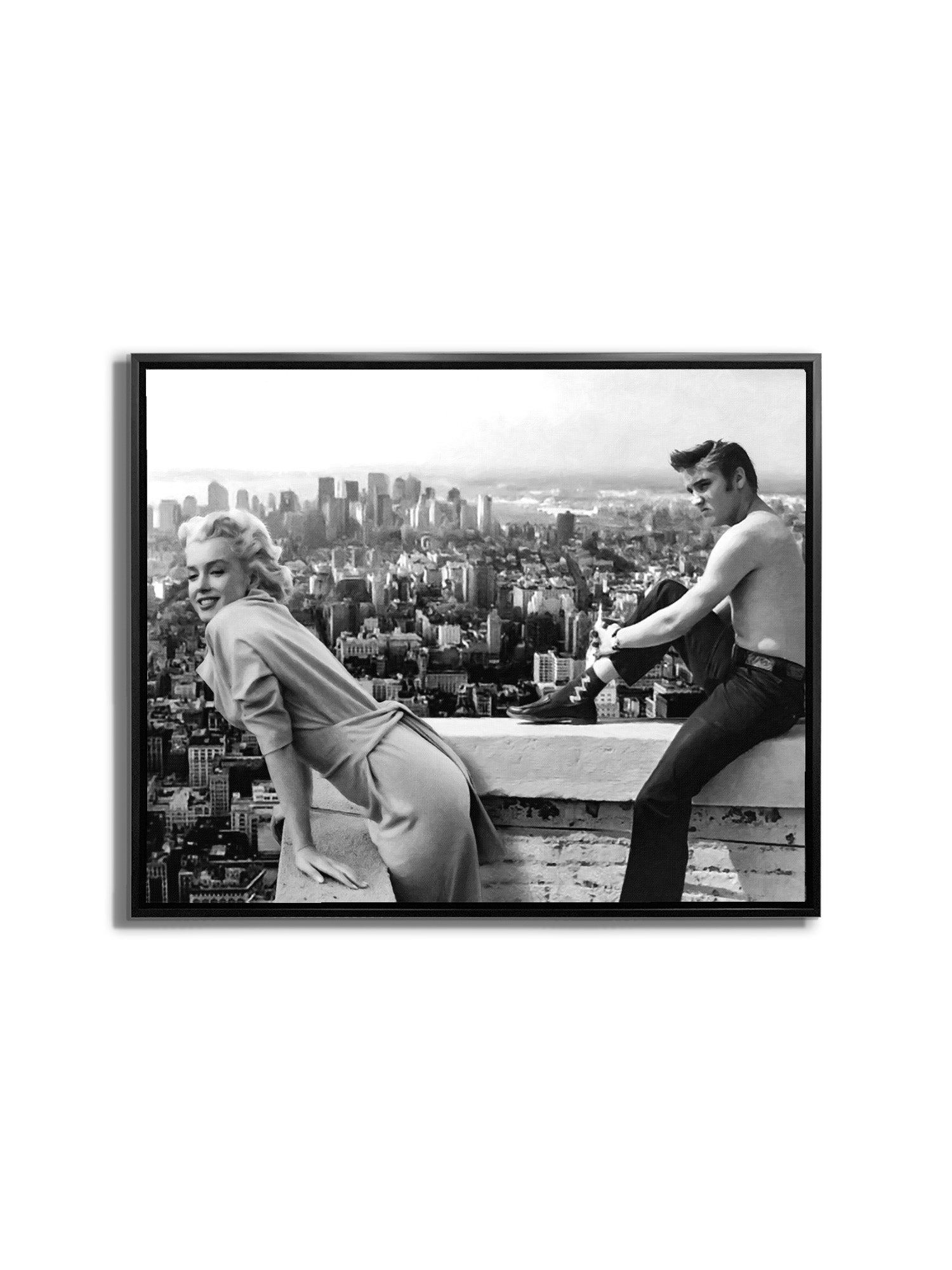 sample Marilyn and Elvis with black frame