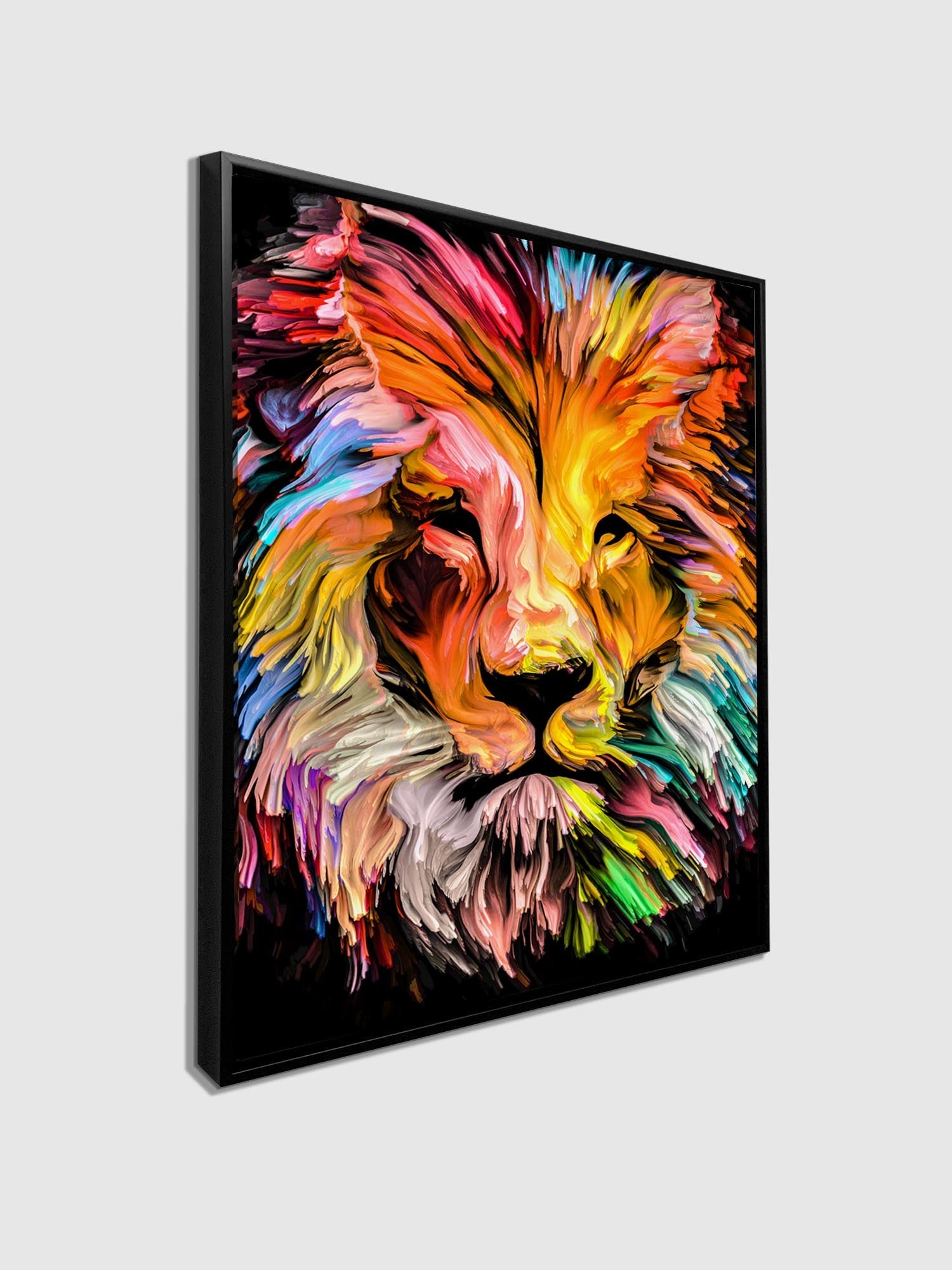 Canvas Printed-Head Lion Multicolor-Wall decor