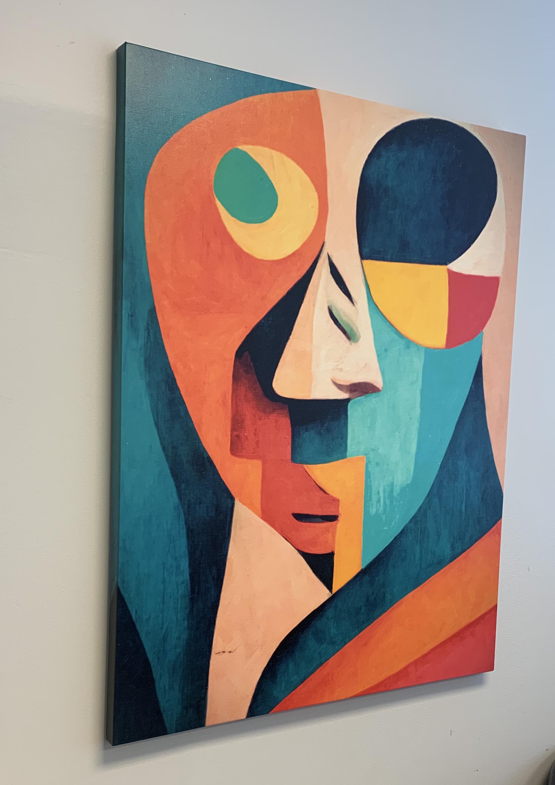 Sample Picasso style digital art vie side