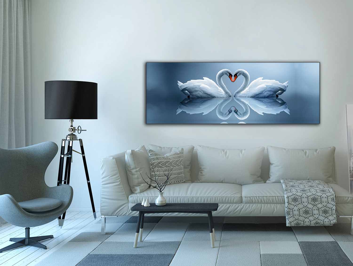 sample Wall Art-Kissing Swans