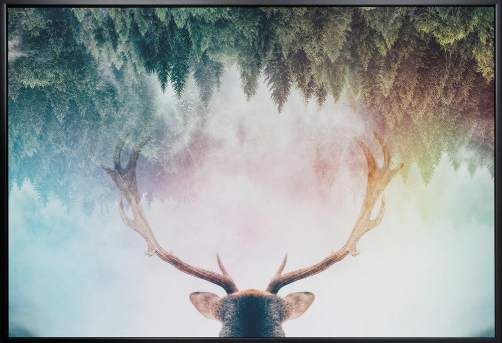 Antler Wall Artwork Gallery Wrapped (Ready to Hang)