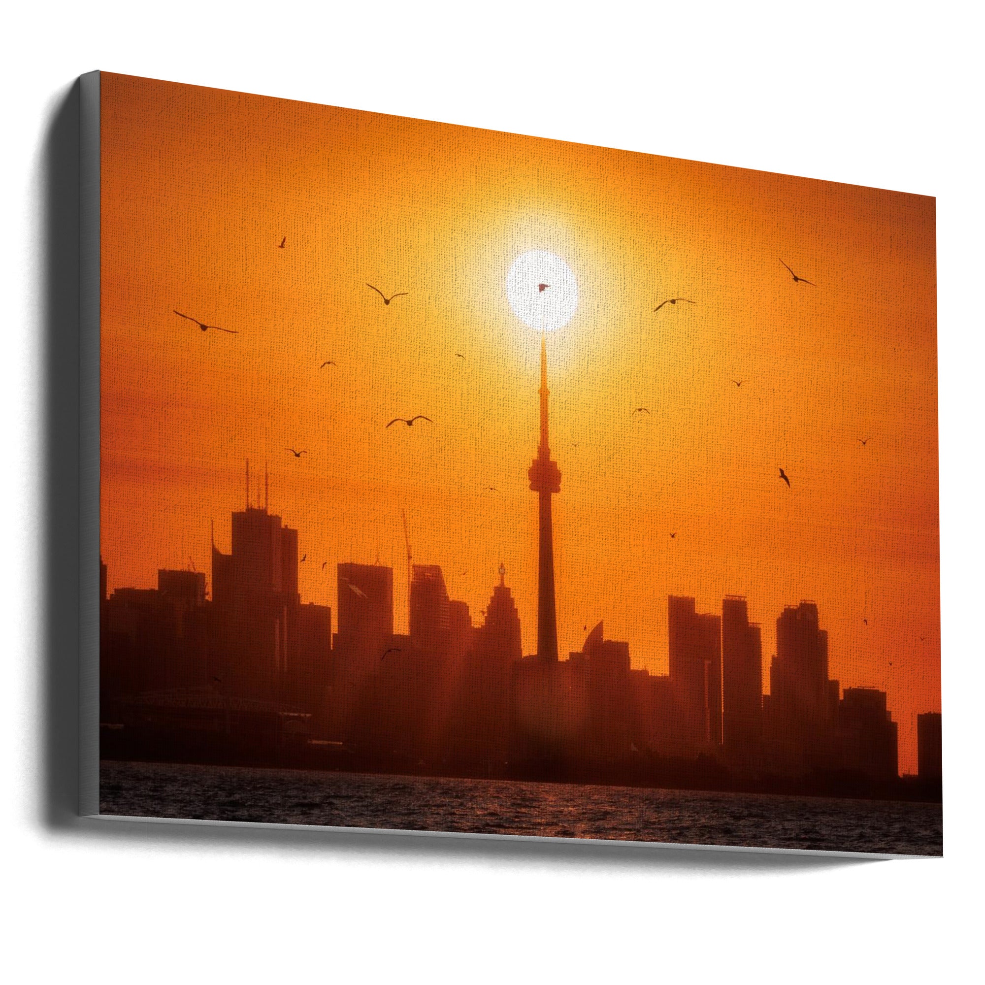 Wall art Sun Rising Behind Toronto Canvas Print