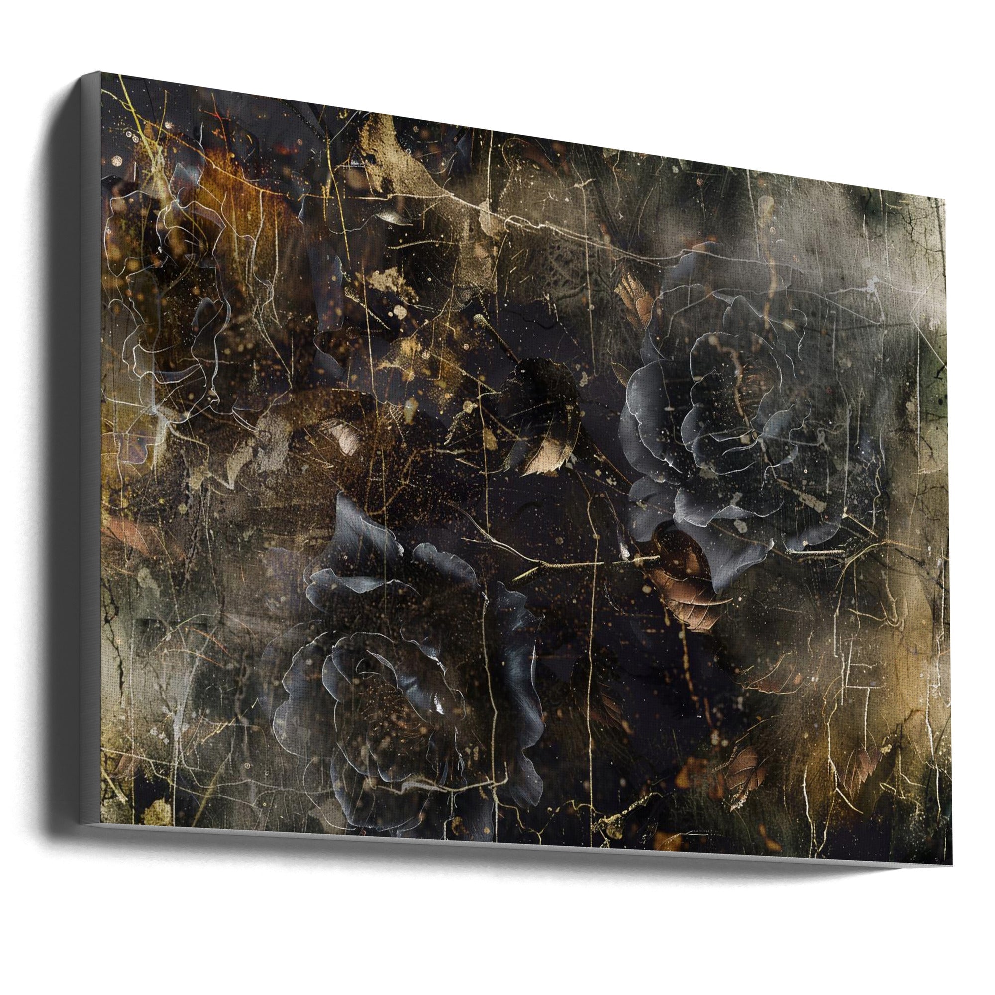 Flowers Floral Art Illustration 03 Wall Artwork Gallery Wrapped (Ready to Hang)