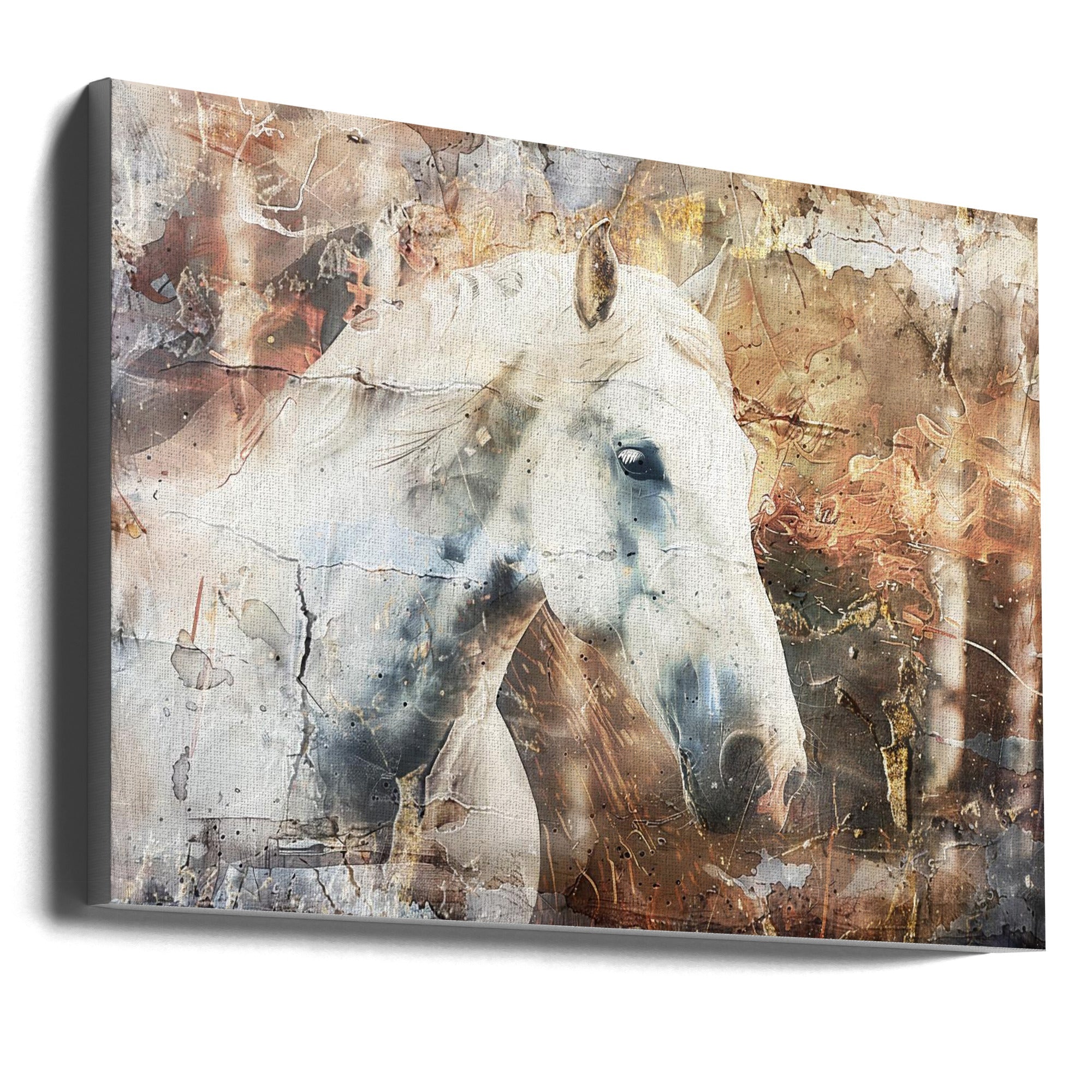 Abstract Art Canvas Print-wall-art-horse-animal-vintage-art-illustration-wallart-05-36X24