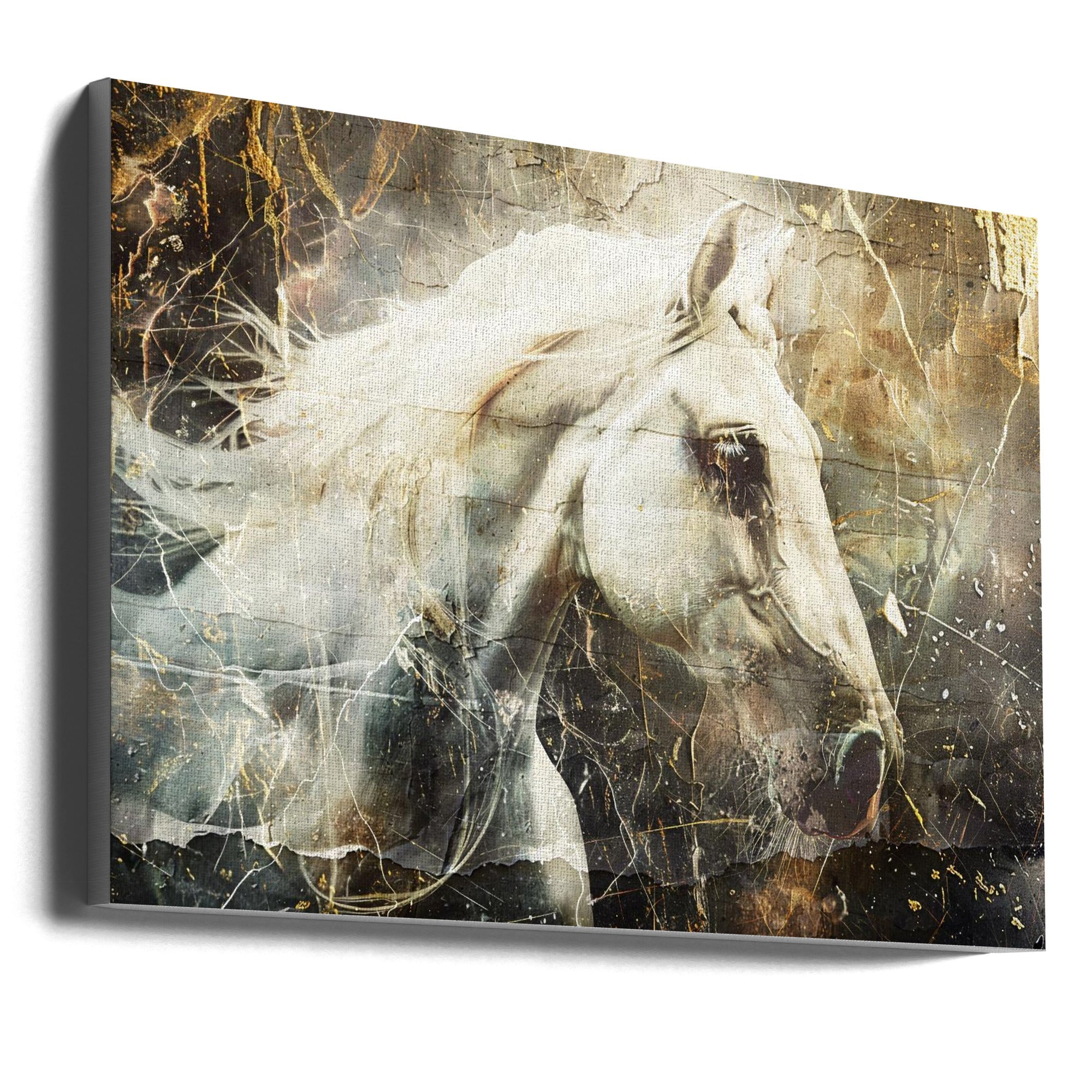 Abstract Art Canvas Print-wall-art-horse-animal-vintage-art-illustration-wallart-08-36X24
