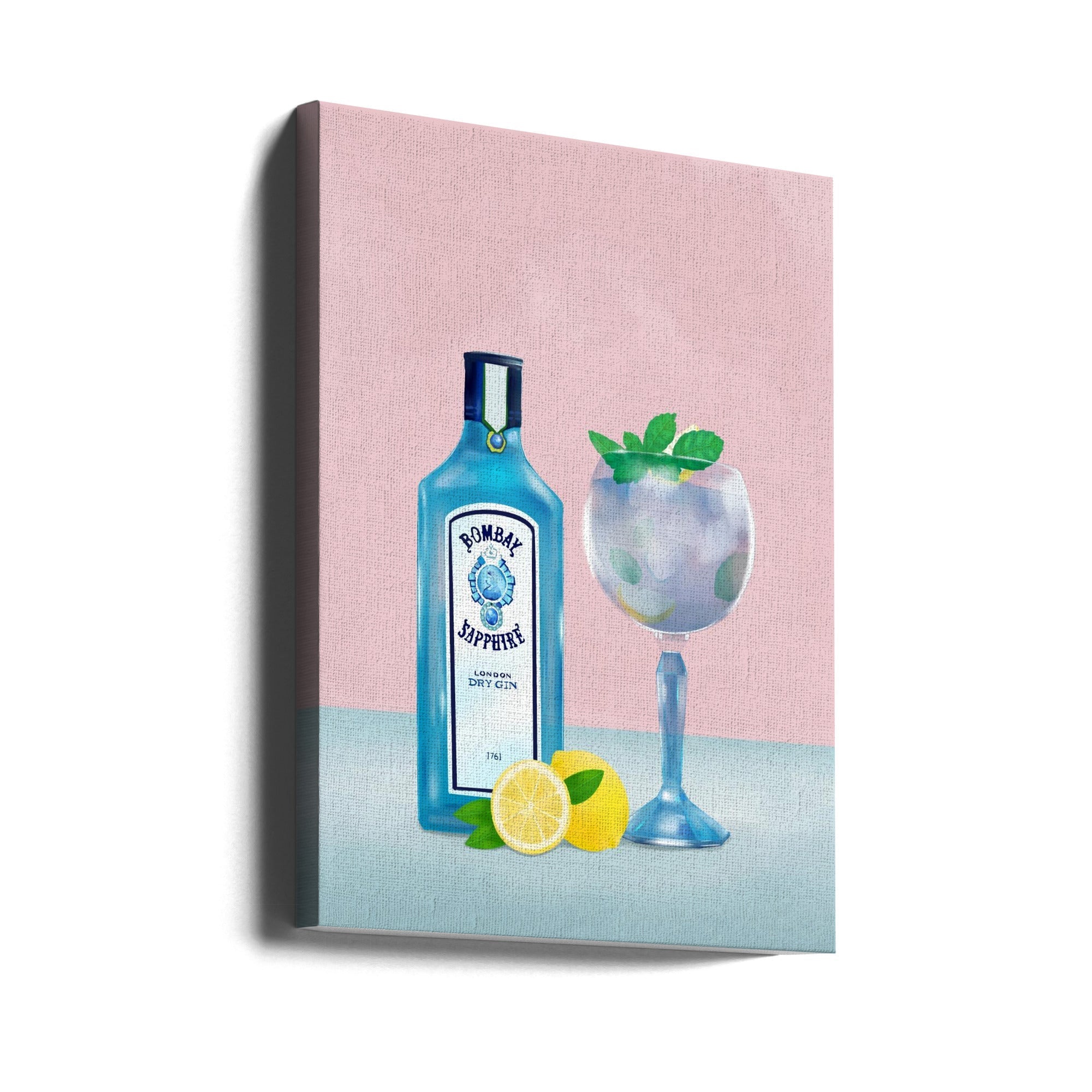 Gin Cocktail Wall Artwork Gallery Wrapped (Ready to Hang)
