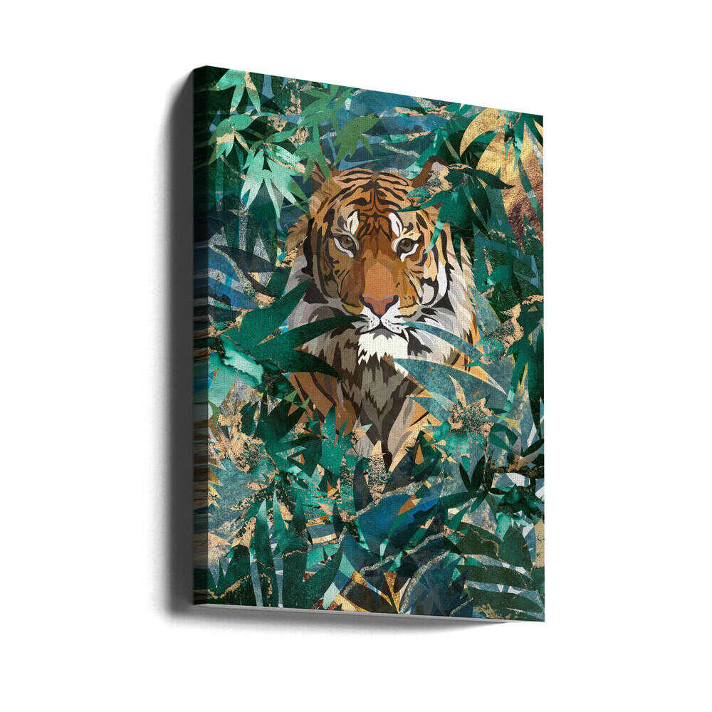 Wall art Tiger in the jungle 2