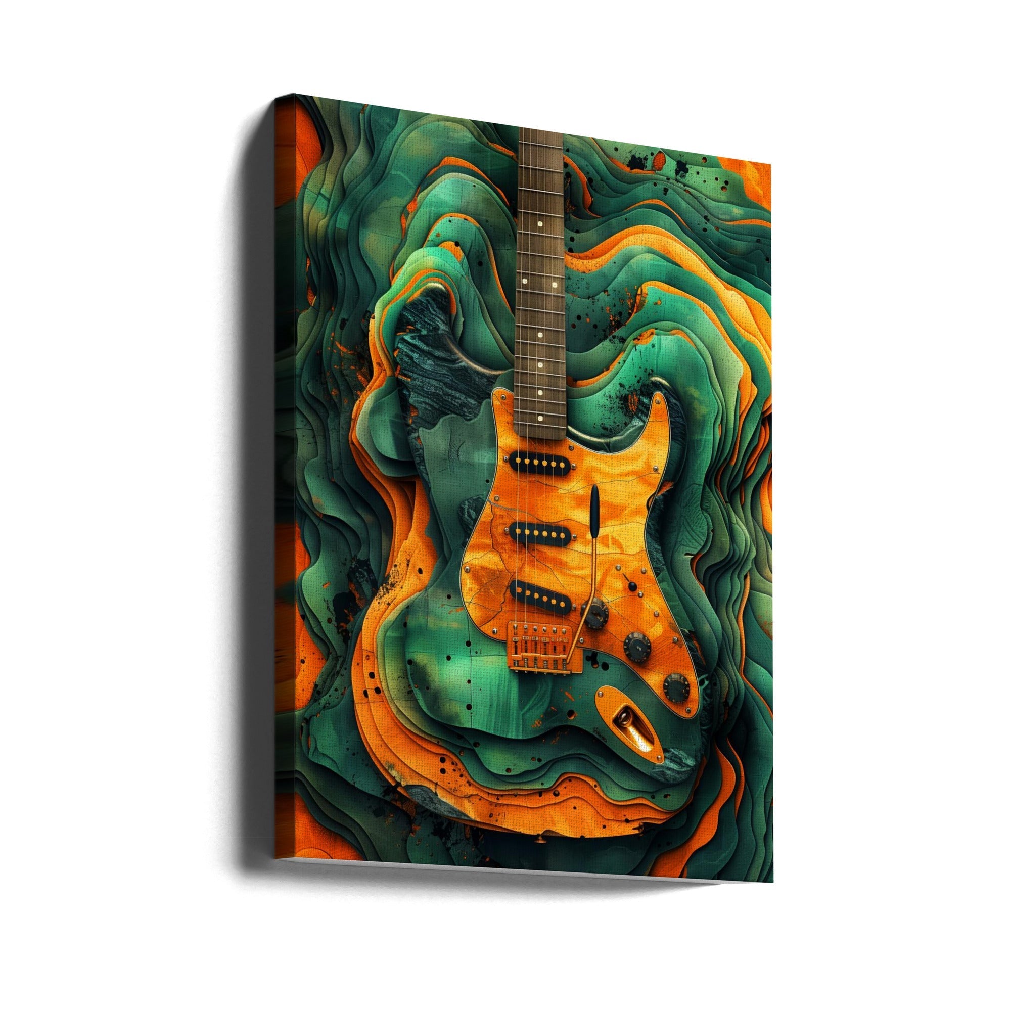 Music Guitar 4 Wall Artwork Gallery Wrapped (Ready to Hang)