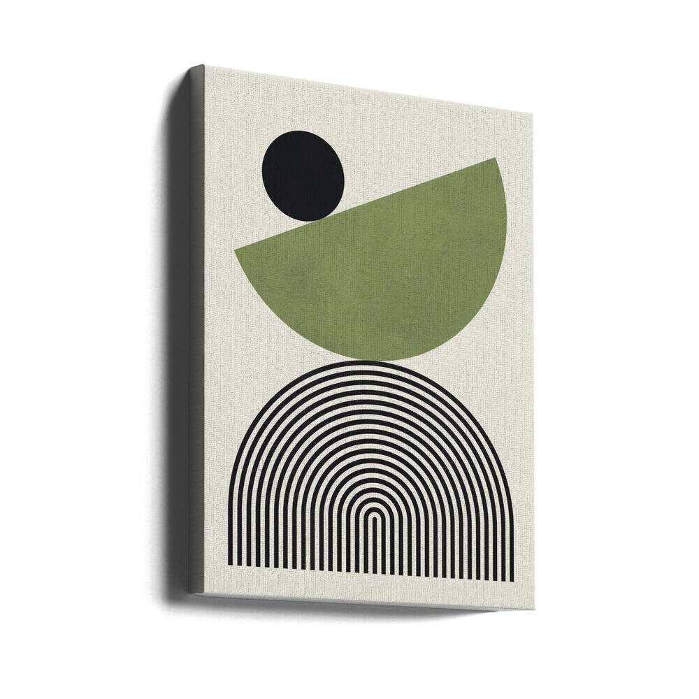 Wall art Geometric Shapes with a Black Circle