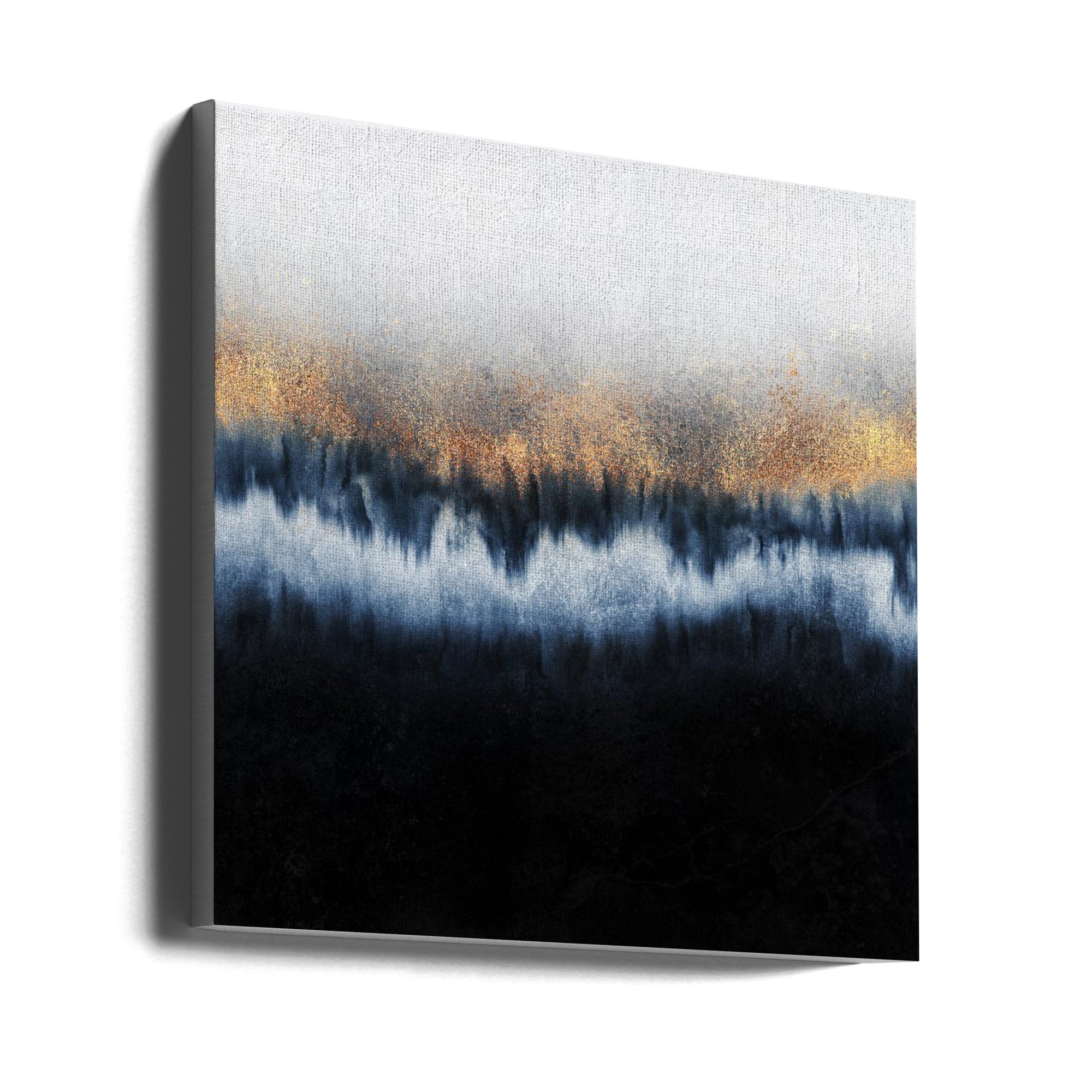 Golden Horizon Abstract Wall Artwork Gallery Wrapped (Ready to Hang)