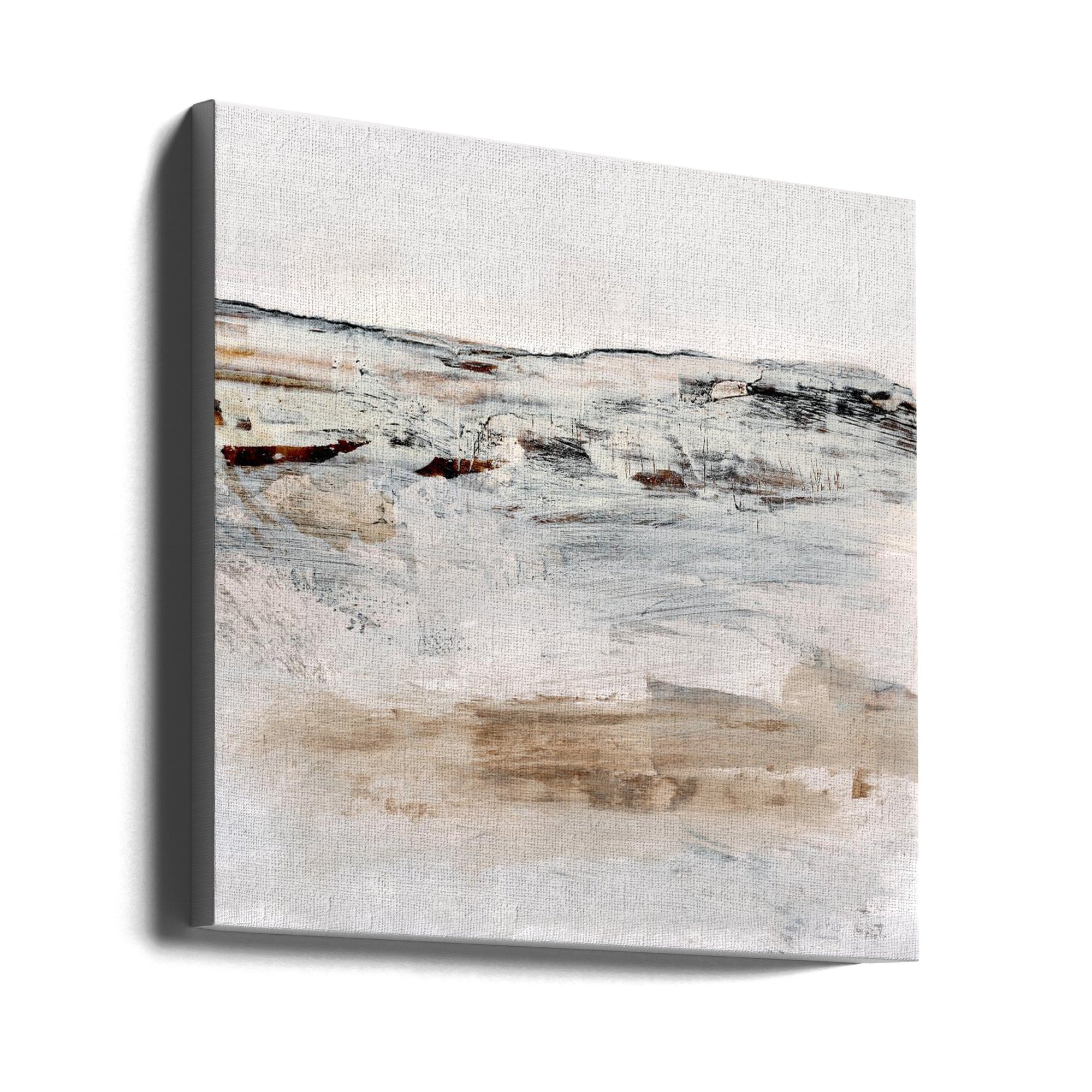 August No3 Abstract Waves Wall Artwork Gallery Wrapped (Ready to Hang)