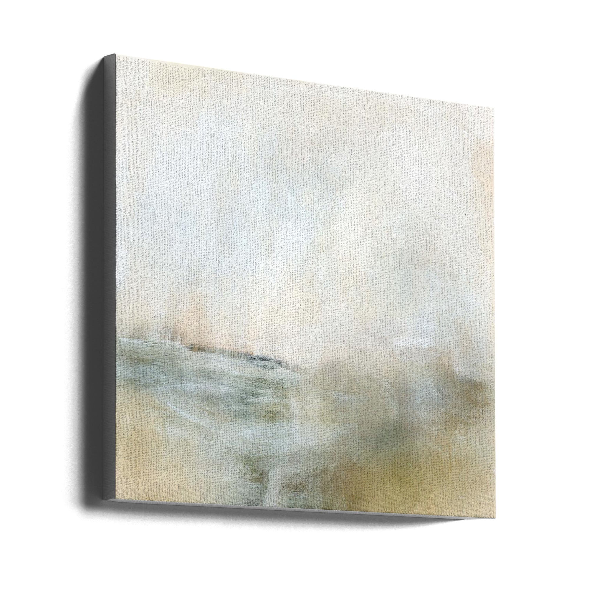 Golden Wall Artwork In White Floating Frame