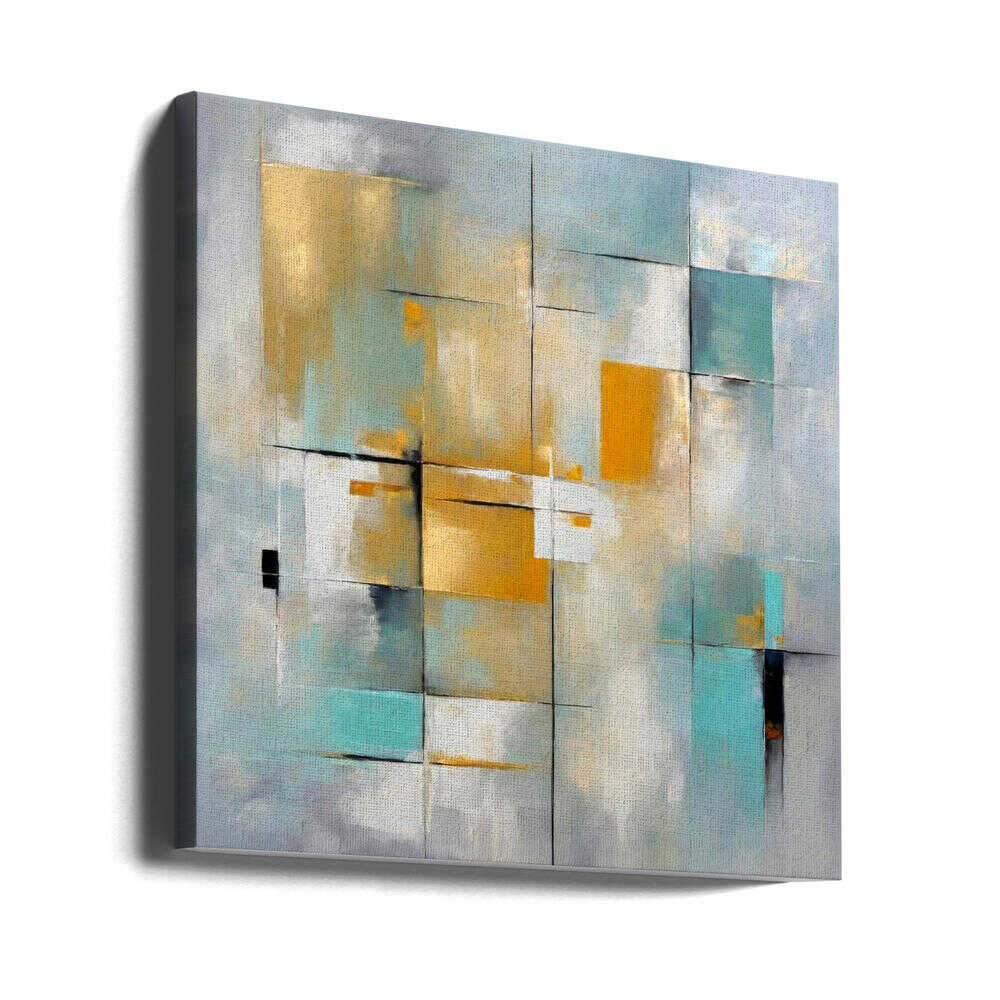 Wall art Golden Grids Abstract