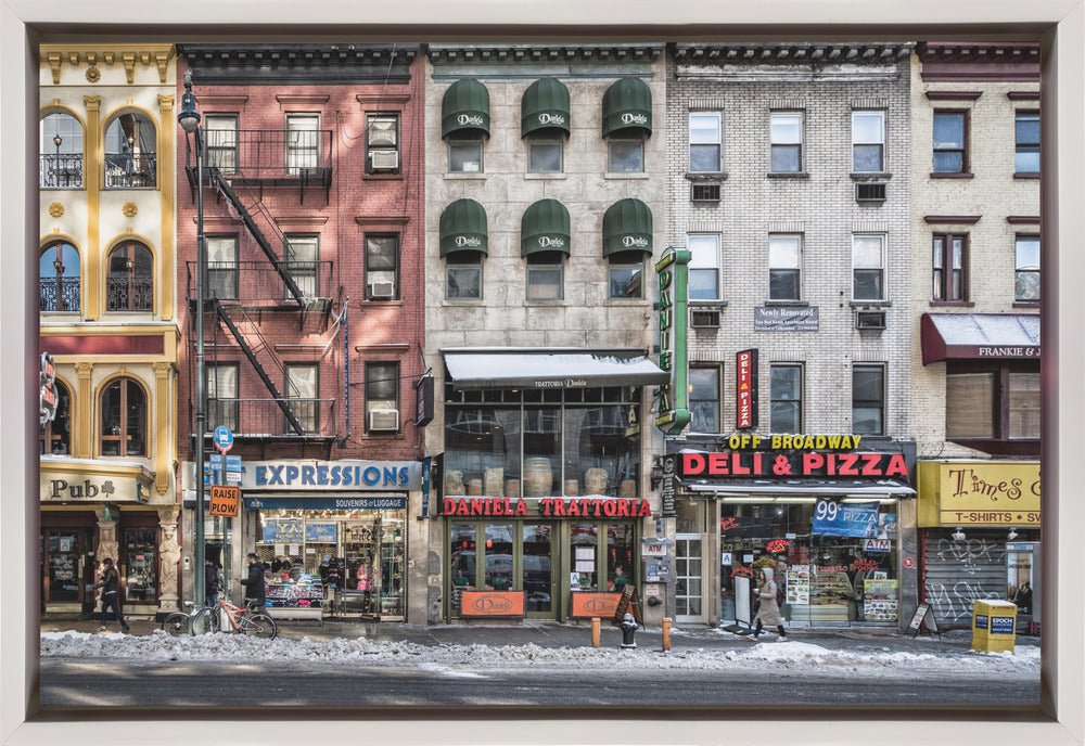 Wall Art A cold day in NY 36X24inch In Black Floating Frame
