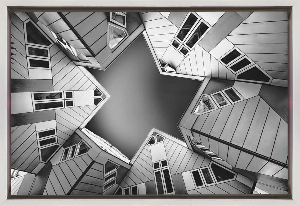 Cubic houses – cityscape wall art, additional artwork view 4