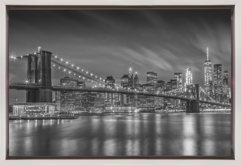 Wall art-BROOKLYN BRIDGE Nightly Impressions - Monochrome