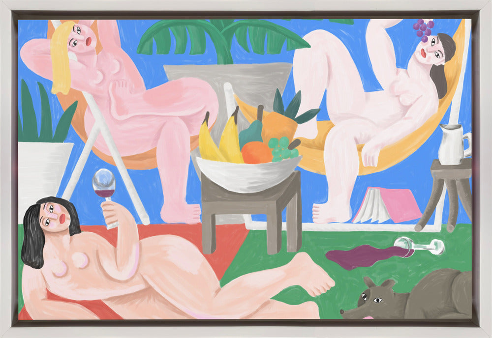 Le Pique Nique Wall Artwork In Black Floating Frame