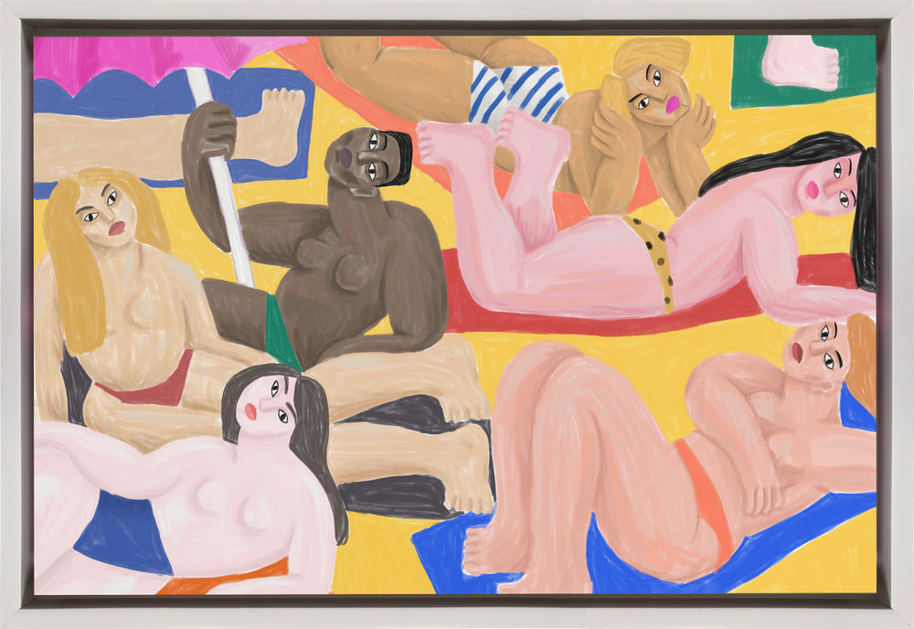 La Plage Wall Artwork In Black Floating Frame