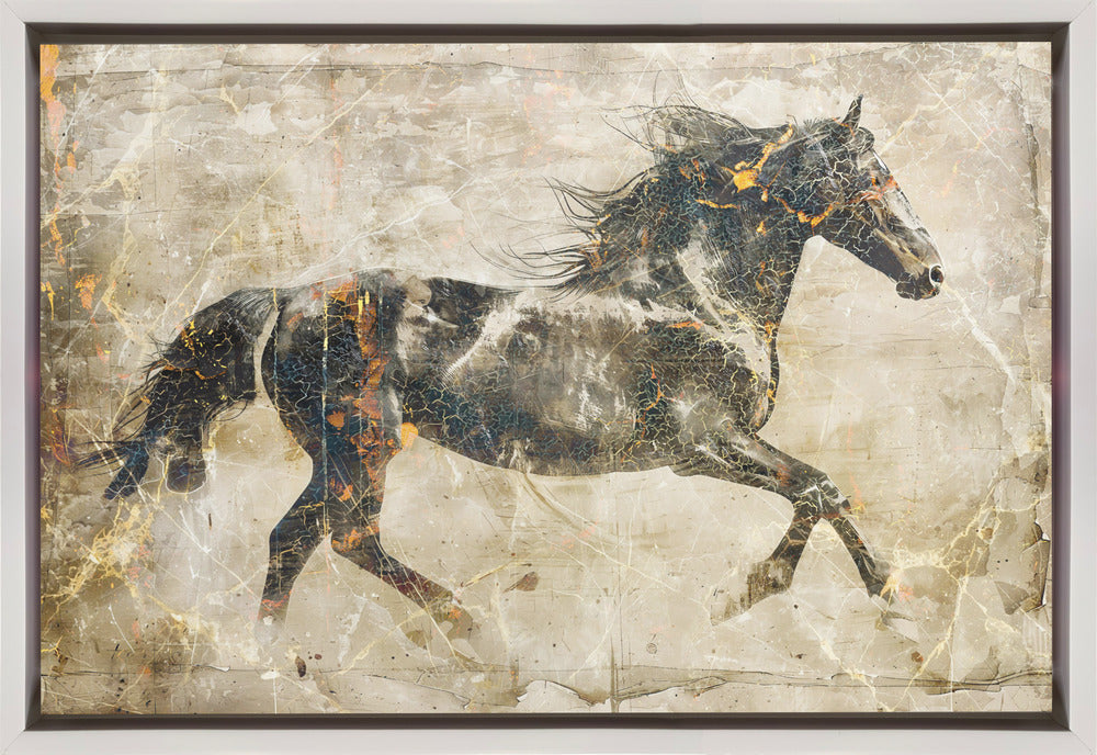 Abstract Art Canvas Print-wall-art-horse-vintage-art-illustration-03-36X24inches