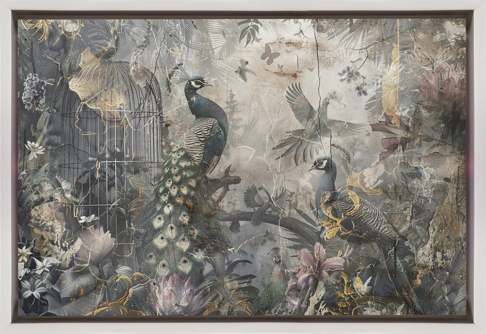 Abstract Art Canvas Print-wall-art-bird-birds-animal-vintage-art-illustration-wallart-17-36X24