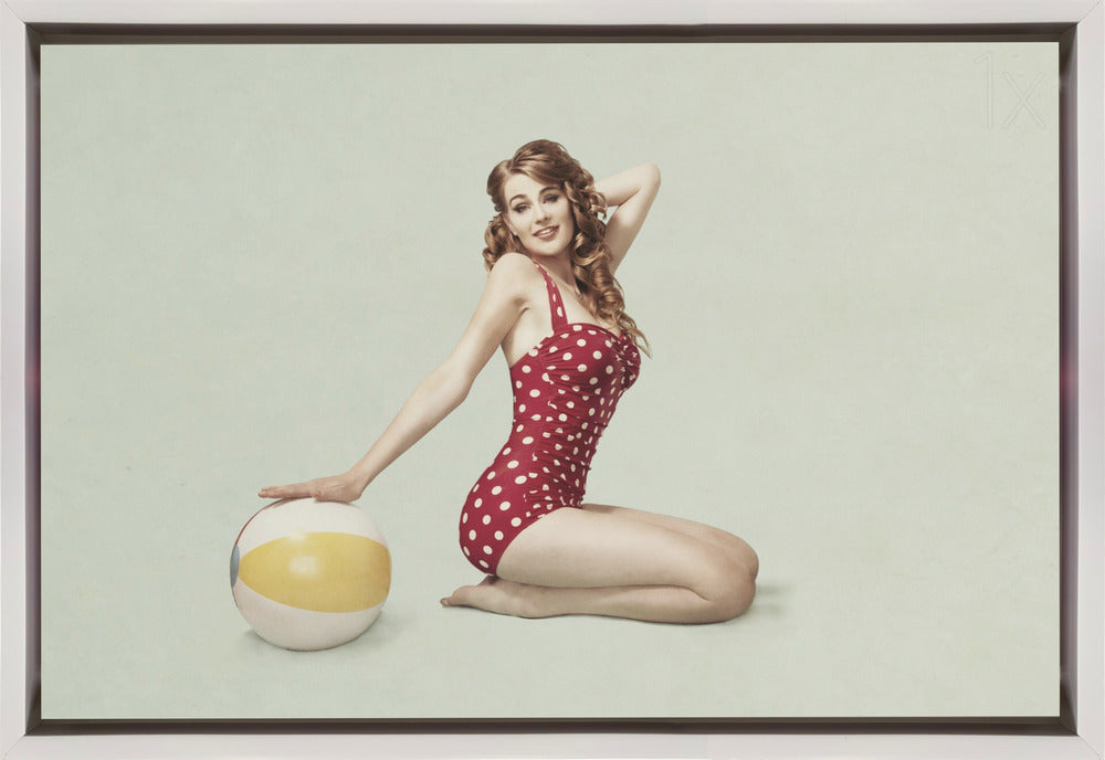 Beach Pin up Wall Artwork In Black Floating Frame