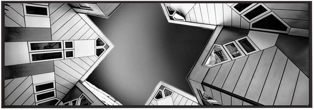 Cubic houses – cityscape wall art, additional artwork view 5