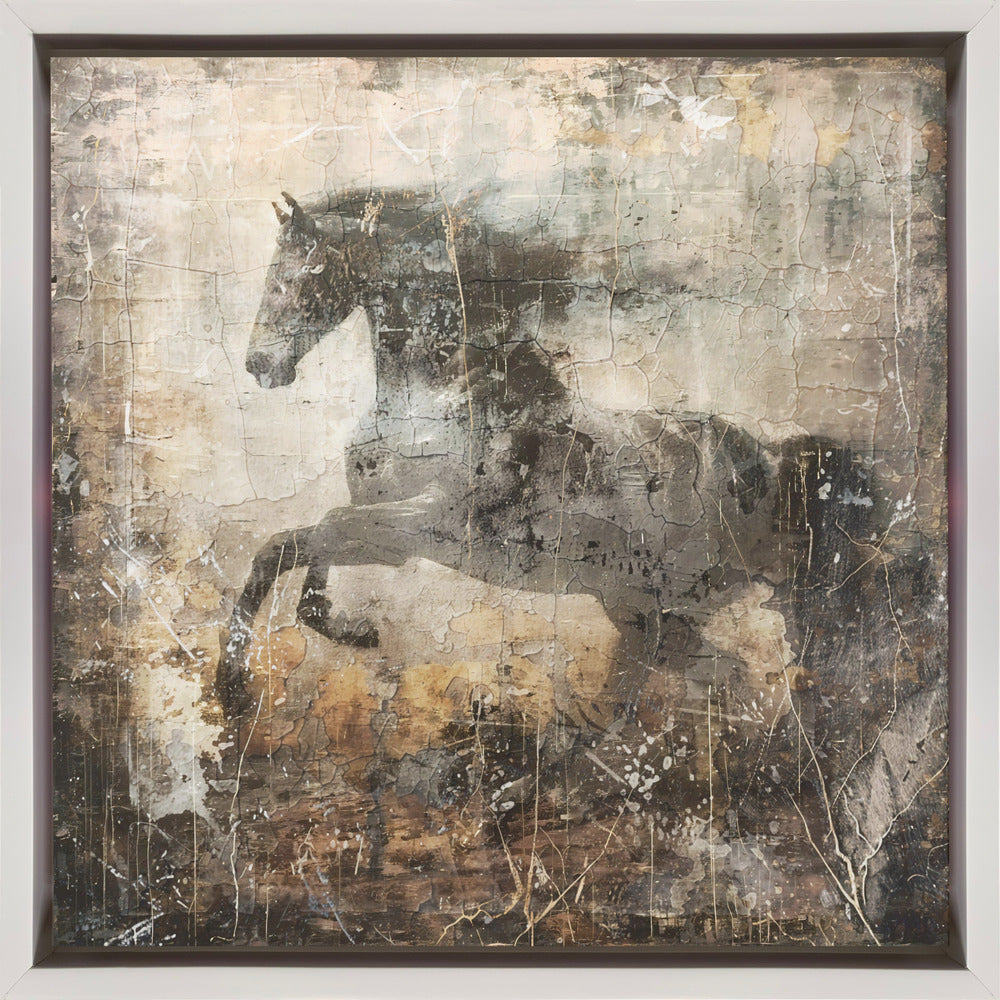 Abstract Art Canvas Print-wall-art-horse-vintage-art-illustration-09-24X24inches