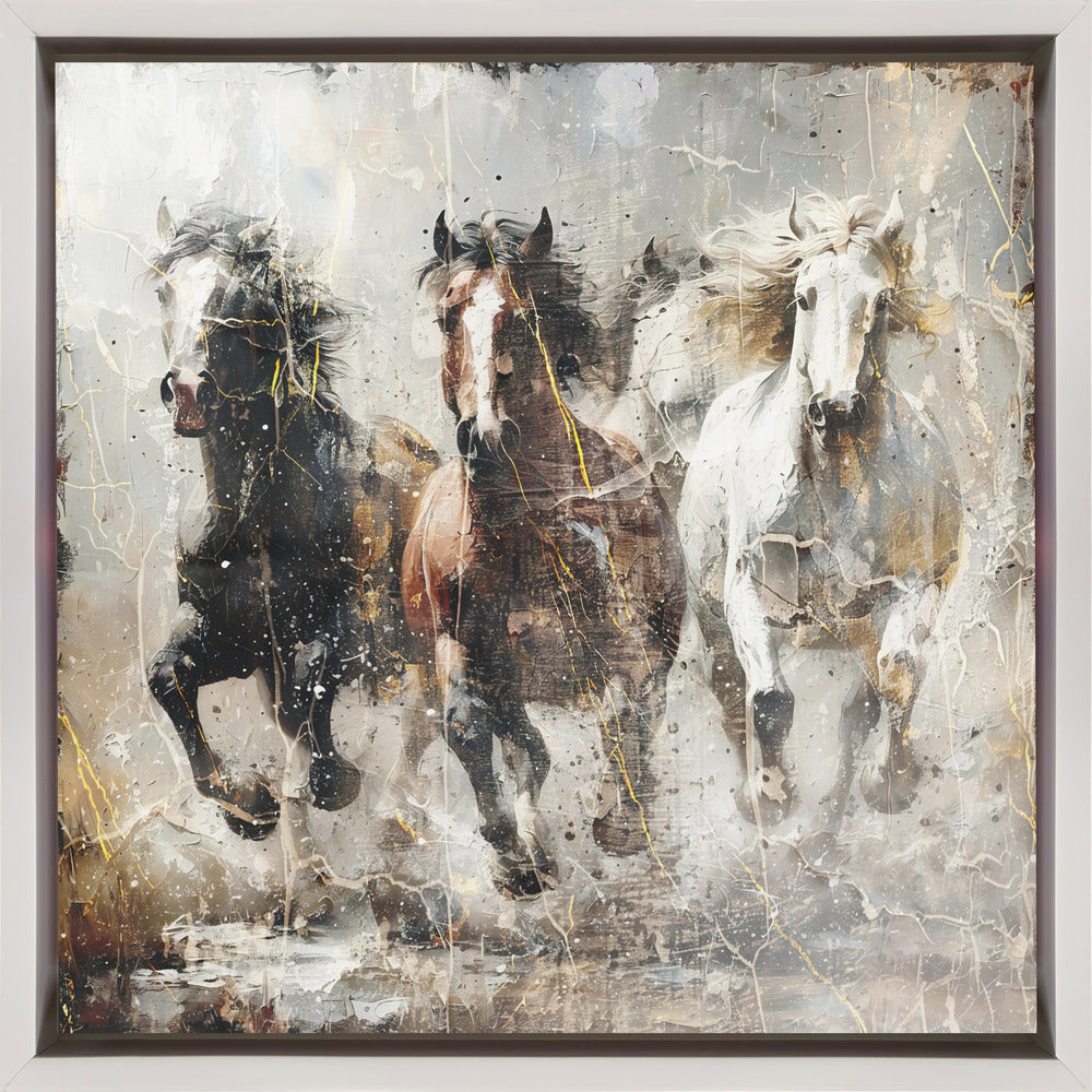 Abstract Art Canvas Print-wall-art-horse-vintage-art-illustration-15-24X24inches