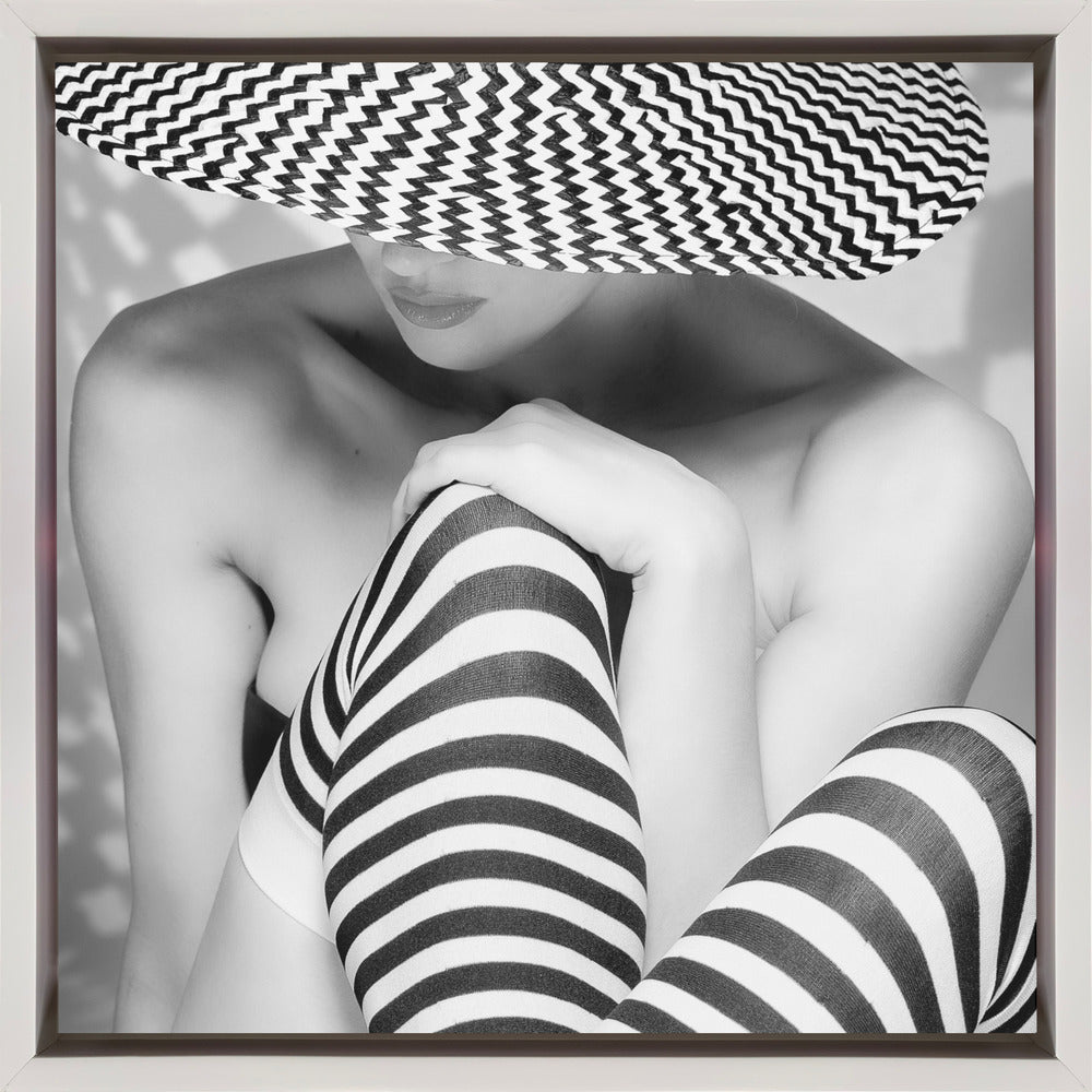 Zagging that Zig Wall Artwork In Black Floating Frame