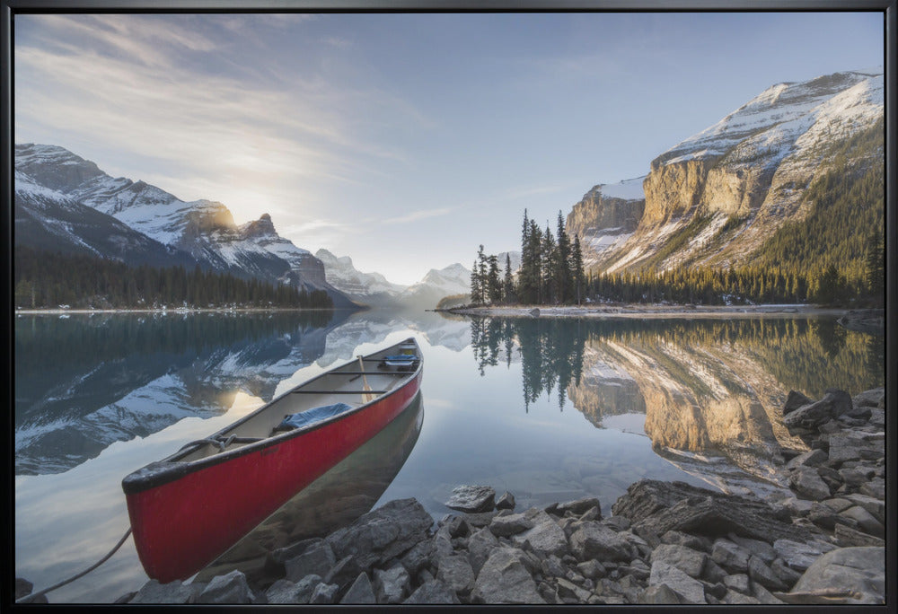TRUE CANADIAN Alberta- Wall Artwork In White Floating Frame