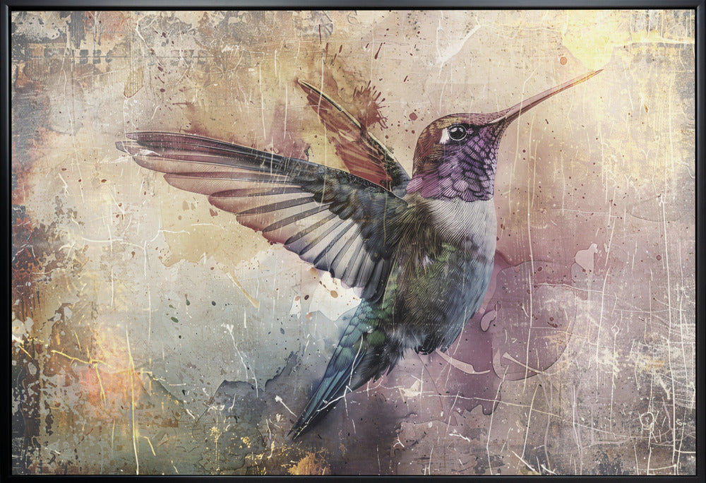 Abstract Art Canvas Print-wall-art-bird-birds-animal-vintage-art-illustration-wallart-11-48X36