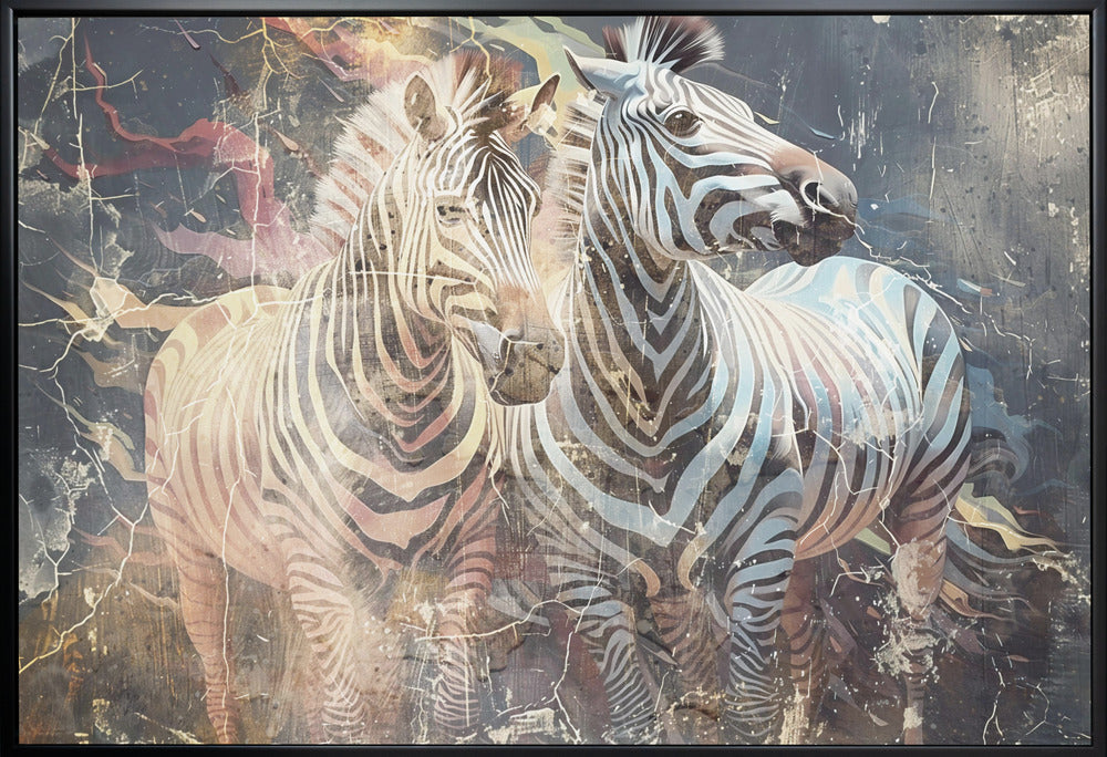 Abstract Art Canvas Print-wall-art-zebra-animal-vintage-art-illustration-wallart-03-48X36