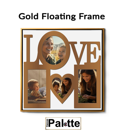 Example Gold floating frame for canvas printed at Canvas Palette