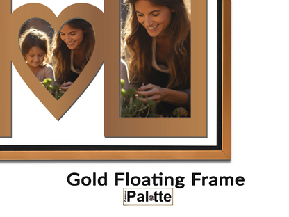 Example of a Gold floating border for canvas printed on Canvas Palette