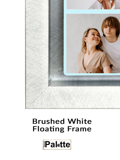 Example of a brushed white floating border for canvas printed on Canvas Palette