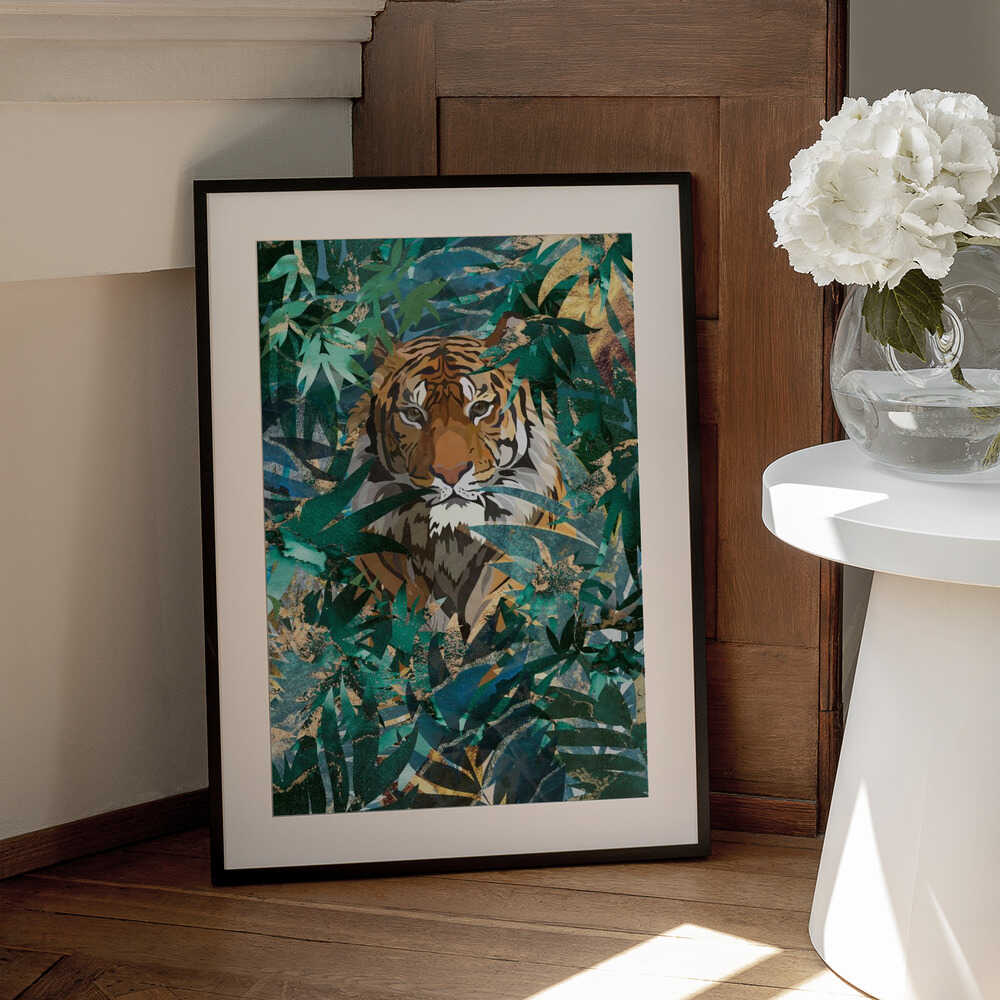 Wall art Tiger in the jungle 2