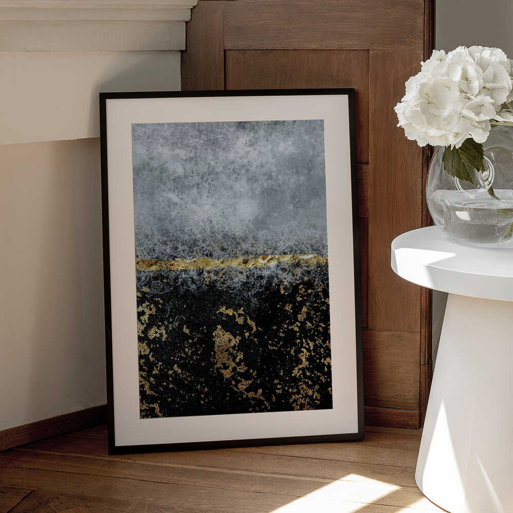 Wall art Gold Black Abstract