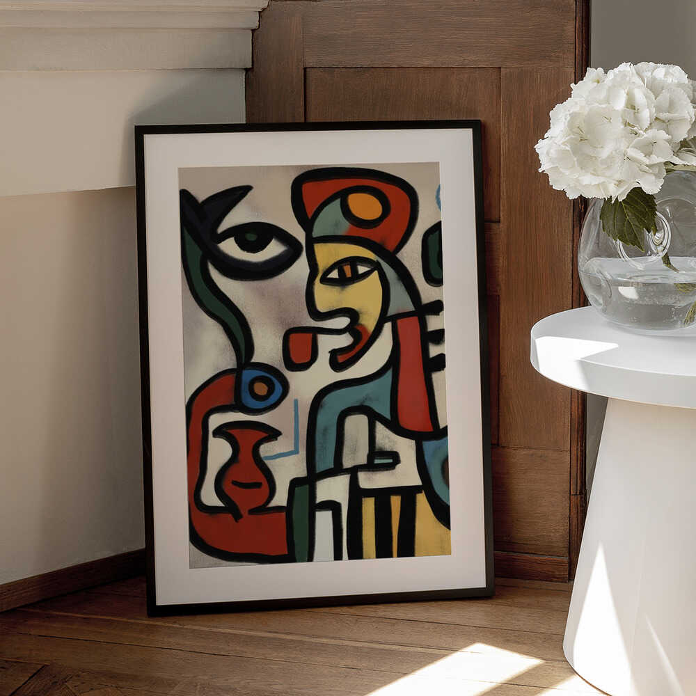 Abstract Visions – abstract wall art, black frame view