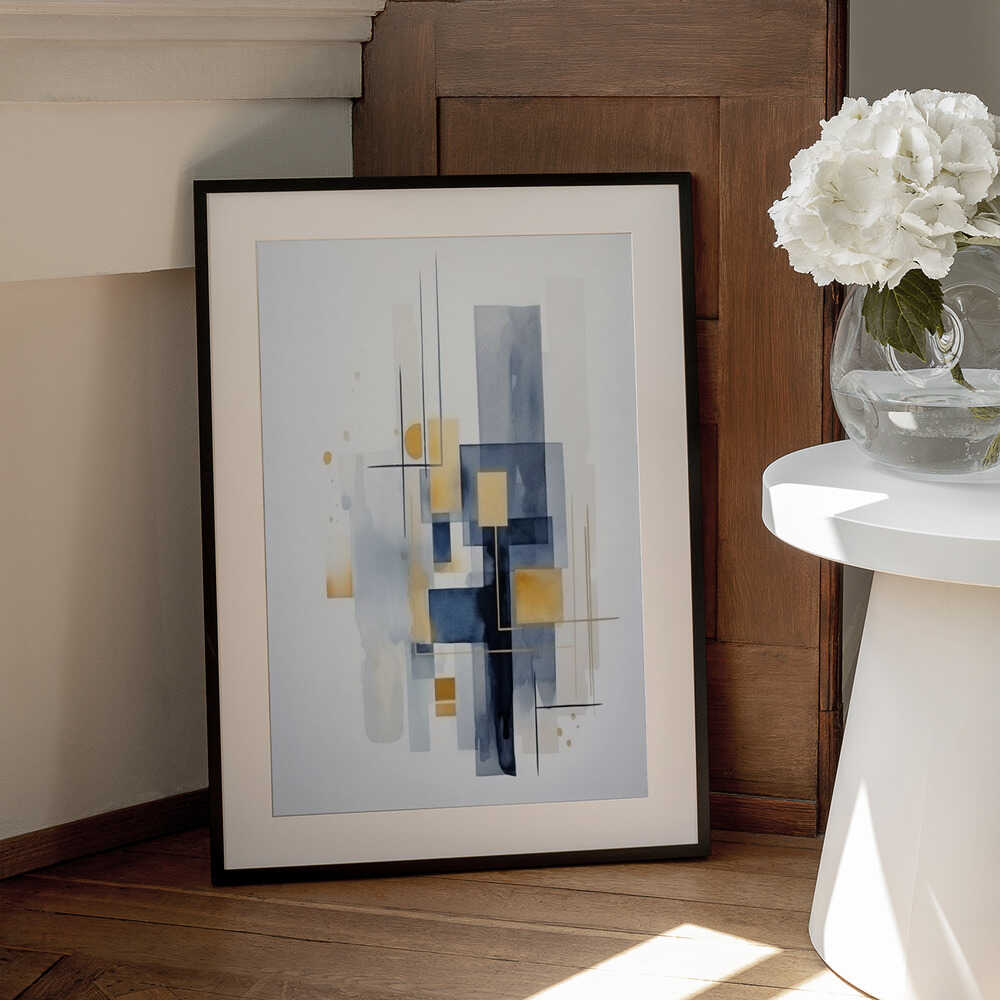 Wall art Blue Geometric 1