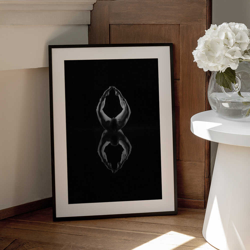 8 – figurative wall art, black frame view